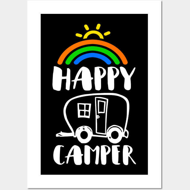 'Rainbow RV Happy Camper' Amazing Rainbows Gift Wall Art by ourwackyhome